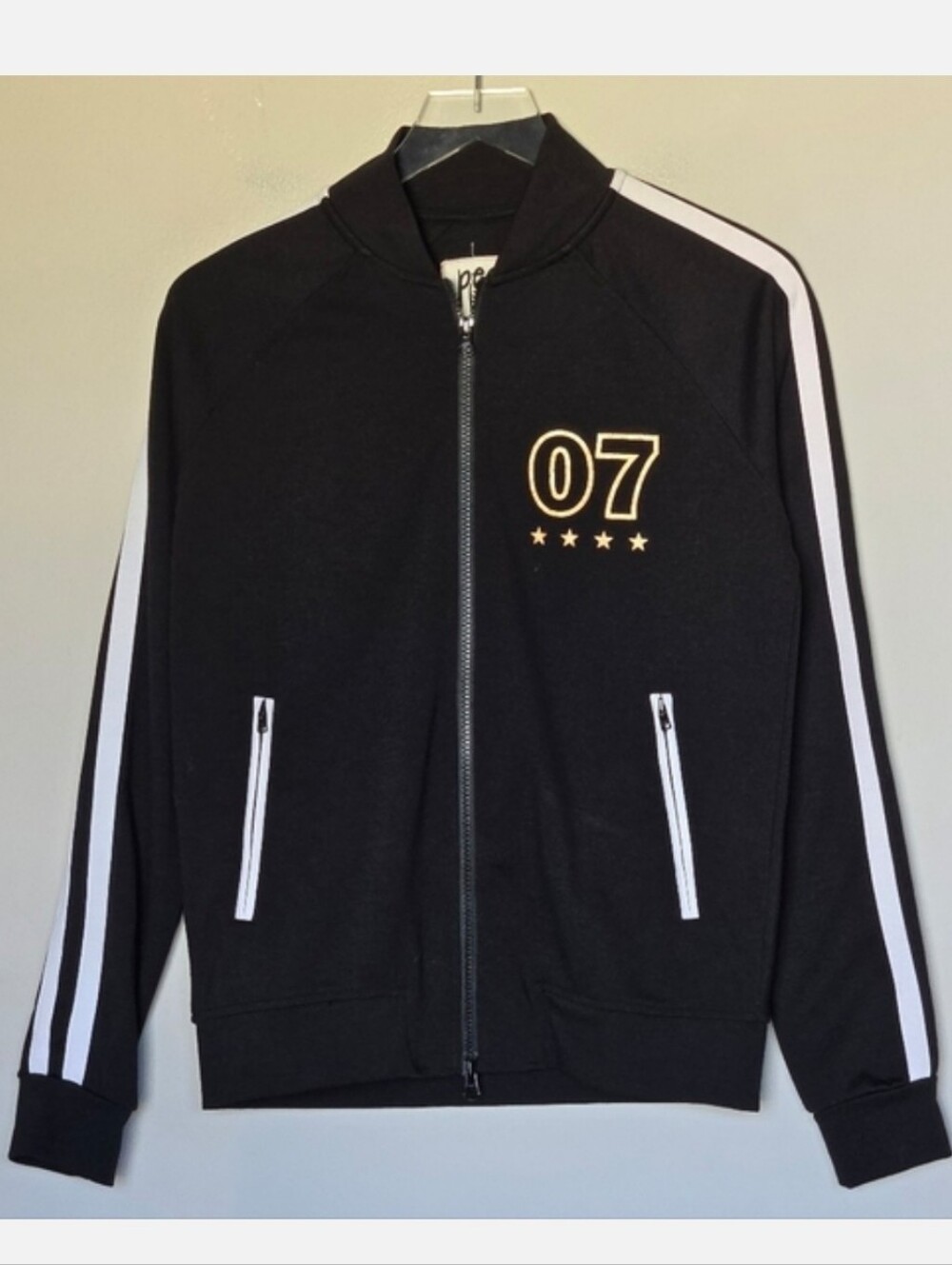 Peace Love World Women's Black Mia Full Zip Track Jacket Size S